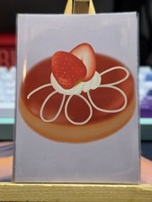 Strawberry Donut Dessert Illustration ACEO Art Card 2.5 x 3.5in By AliArtThings
