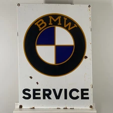 BMW Enamel Sign - 68x48x1cm (26.8x18.9x0.4") - Nice Service Garage Vintage Decor