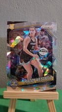 2025 Panini WNBA Prizm Silver Cracked Ice Prizm #138 Maddy Westbeld Rookie Sky 