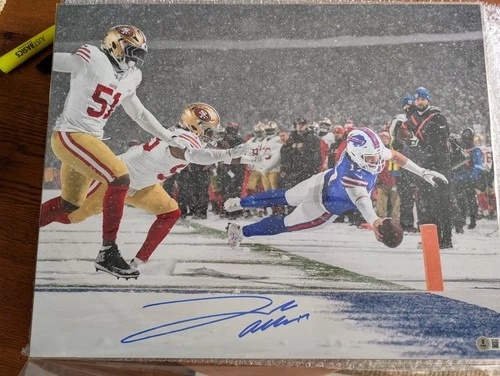 Josh Allen Signed Buffalo Bills 16x20 Beckett COA Autographed Photo