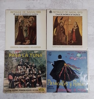 Lote 4x EP Vinilos Música  de Tuna y Orfeón Spain vintage discos vinyl