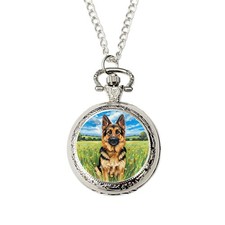 German Shepherd Pocket Watch. Dog Lover Gift for Birthday or Christmas. Gift Box