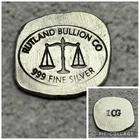 Rutland Bullion Co. 10 Grams Hammered Hand Poured Silver Bar .999 Silver