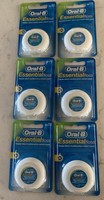 Oral-B Essential Mint Waxed Dental Floss - 50m Pack of 6