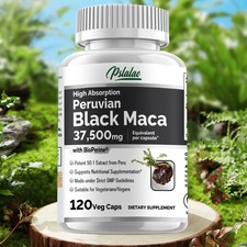 Maca Negra Peruana 37500mg - Potenciador de Energía Natural, Soporte de Testosterona