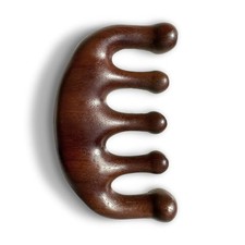 Wooden Scalp Massager - Handmade 100 Natural Green Sandalwood Wide Tooth Combs