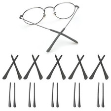 10 Pairs Glasses End Tips Anti-Slip Silicone Ear Sock Tube Sleeve Replacement