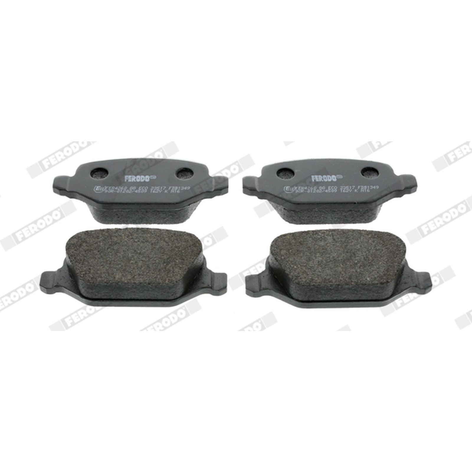 1x ORIGINAL® Ferodo Bremsbelagsatz, Scheibenbremse Hinten für Fiat LINEA Alfa