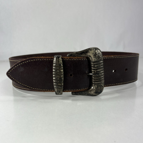 Banana Republic Wide Brown Genuine English Saddle Hide Belt - Women's Size 28