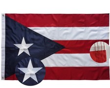 Puerto Rico flag 3 5FT-Embroidered Star Flag Double Stitched Sewn Stripes O...