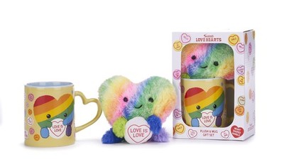 Posh Paws Swizzels Love Hearts Arty The Big Hearty 'Love is Love' 11OZ Mug & Plu