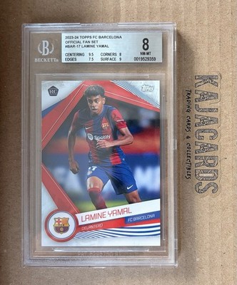 2023-24 Topps FC Barcelona Fan Set #BAR-17 Lamine Yamal BGS 8.0 (RC)