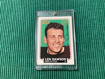 2001 Team Topps Legends #96 Len Dawson Certified Autograph Issue W Case NMMT