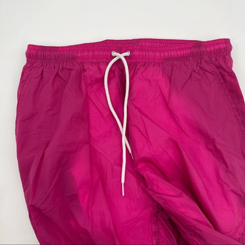 NOVO AMERICAN APPAREL Calça Swish Crinkle Track Média Rosa Unissex Média - Imagem 3 de 4
