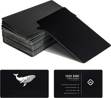 0.42Mm Metal Business Card Blanks for Laser Engraving, 50 Pcs Premium Aluminum S