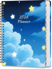 2026 Planner, Weekly and Monthly Calendar Planner Agenda, Jan 2026 - Dec 2026, P