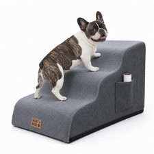 3-Step Dog Stairs for Small Dogs Cats, 15.7" H Non-Slip Pet Steps with Side...