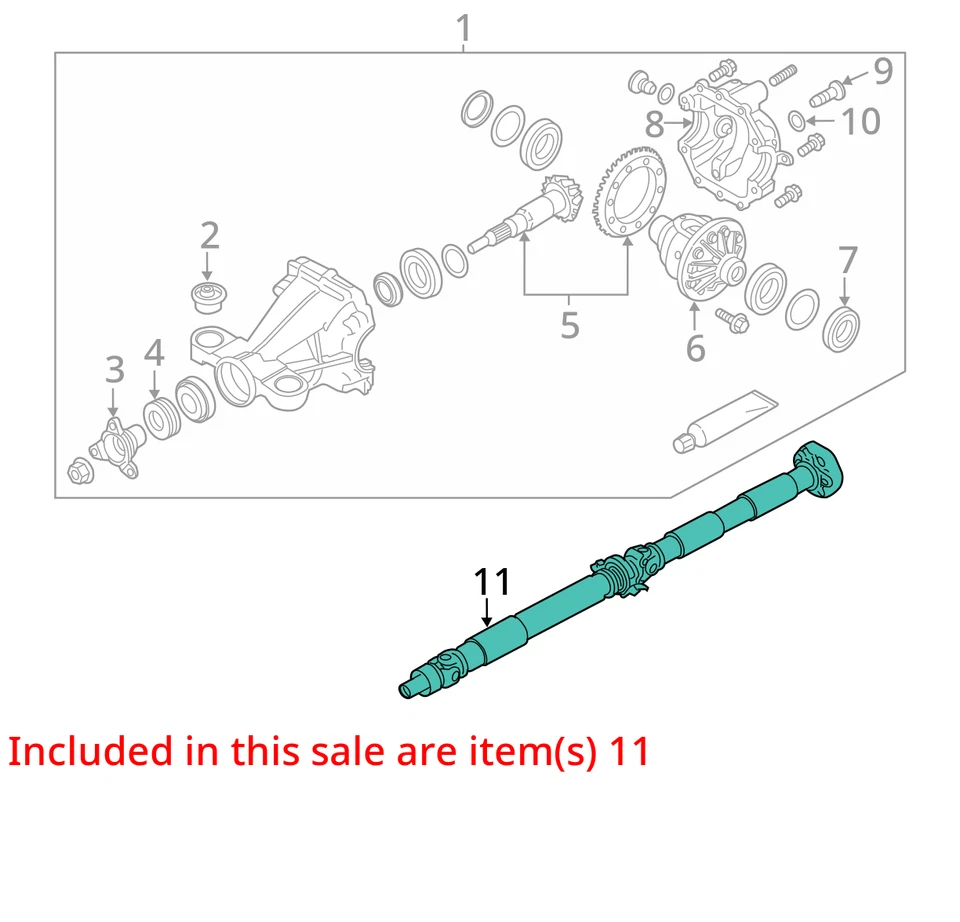 (LOCAL PICKUP ONLY) Rear Drive Shaft AWD Fits 16-22 INFINITI Q50 2018761 - Image 3 of 4