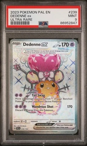 2023 Pokemon PAL EN Dedenne ex ULTRA RARE Full Art 239/193 PSA 9 MINT
