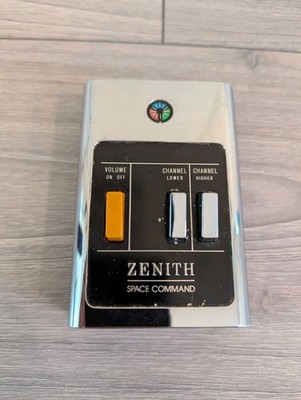 Rare Zenith SPACE COMMAND TV Remote Control 3 Button Untested clean chrome