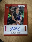 KAITLYN CHEN 2025 PRIZM WNBA ROOKIE RED THROWBACK AUTO /99 VALKYRIES #TB-KC