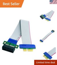 PCI-E Express 1X Slot Riser Card Extender Extension Ribbon Flex Relocate Cabl...