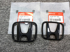 2pcs Front Rear H Emblem Fit For Honda 11th Civic Sedan 2022-2026 Glossy Black 2pcs Front Rear H Emblem Fit For Honda 11th Civic Sedan 2022-2026 Glossy Black