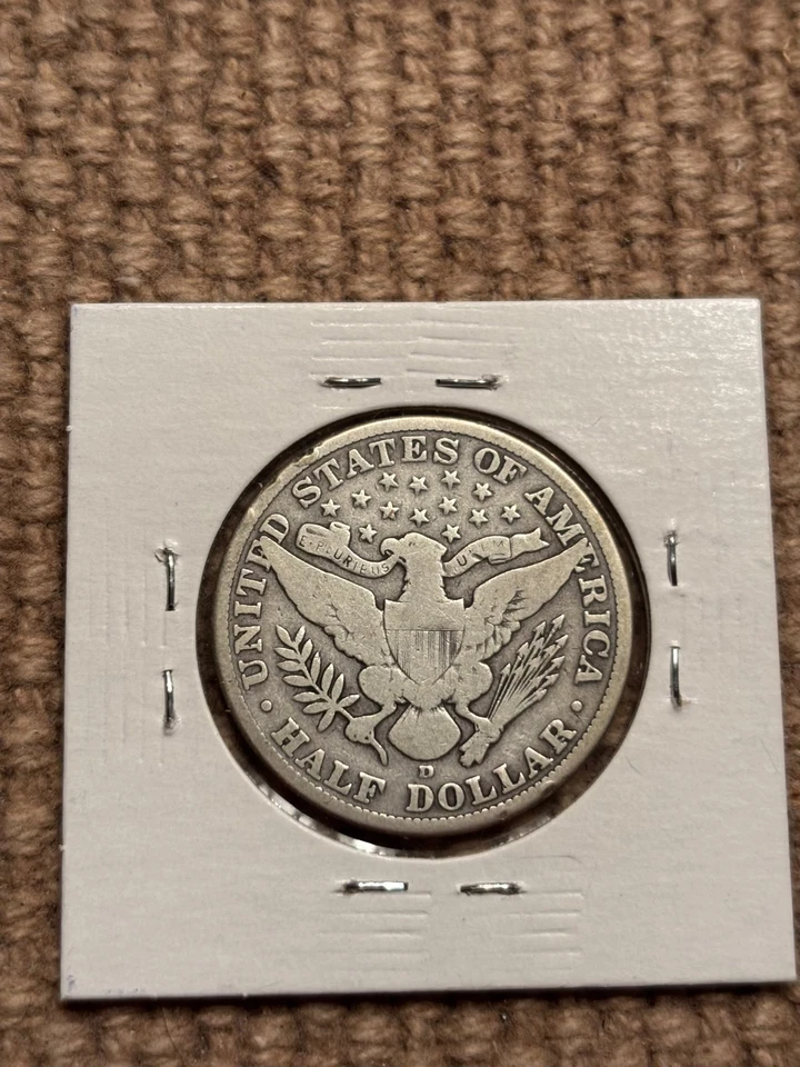 1913 D Barber Half Dollar / Low Mintage of 534,000 - Image 2 of 2