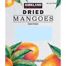 Kirkland Signature Sweetened Dried Mango 992g Bag Tropical Fruit Snack Treat PAK 12.09 per kilo