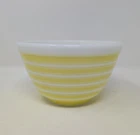 Vintage Pyrex 401 Yellow White Stripe Nesting Mixing Glass Bowl 1-1/2 Pint VGC