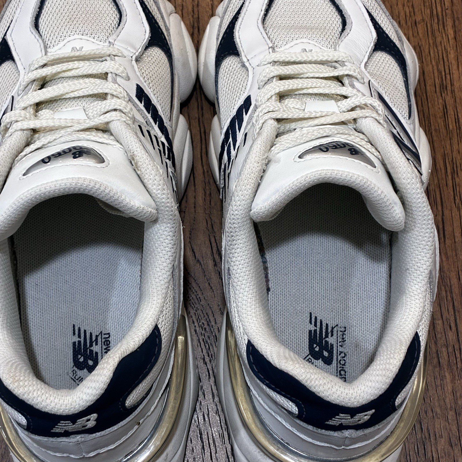 New Balance 9060 White Navy Sea Salt U9060VNB Chunky Y2K Sneaker Women’s 8 thumbnail 6