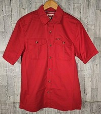 Wrangler Shirt S L or 3XL Five Star Heritage Relaxed Fit Cardinal Red Stretch