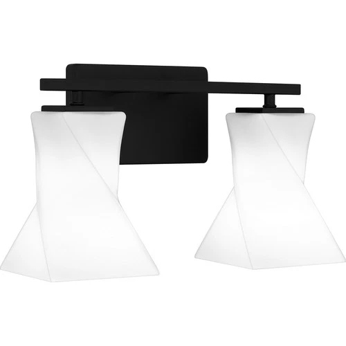 Stetson 2-Light Bathroom Vanity Light in Matte Black - Picture 3 of 5