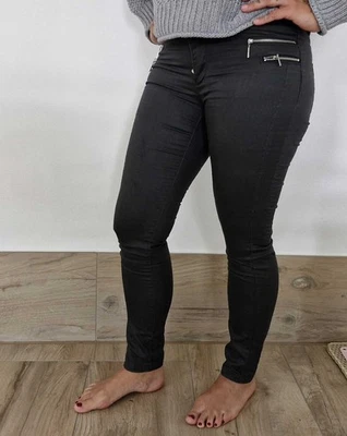 Only Hose grau Gr. L stretch mit Zipps - Bild 1 von 3