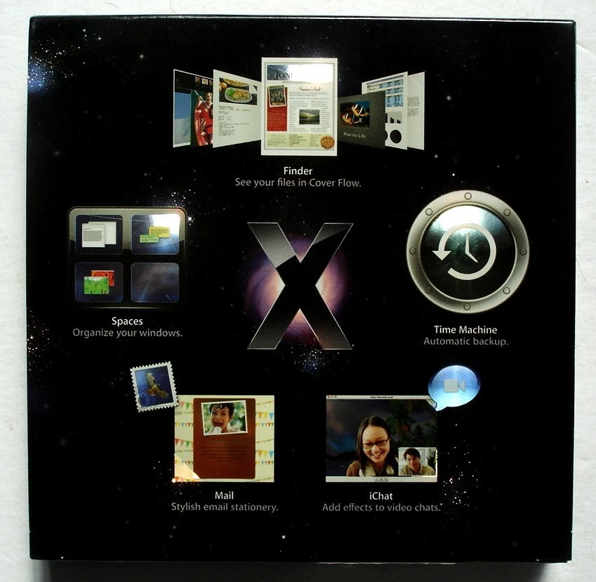 Mac OS X Leopard 10.5.1, Boxed, MB427Z/A, w/ Stickers - Image 2 of 3