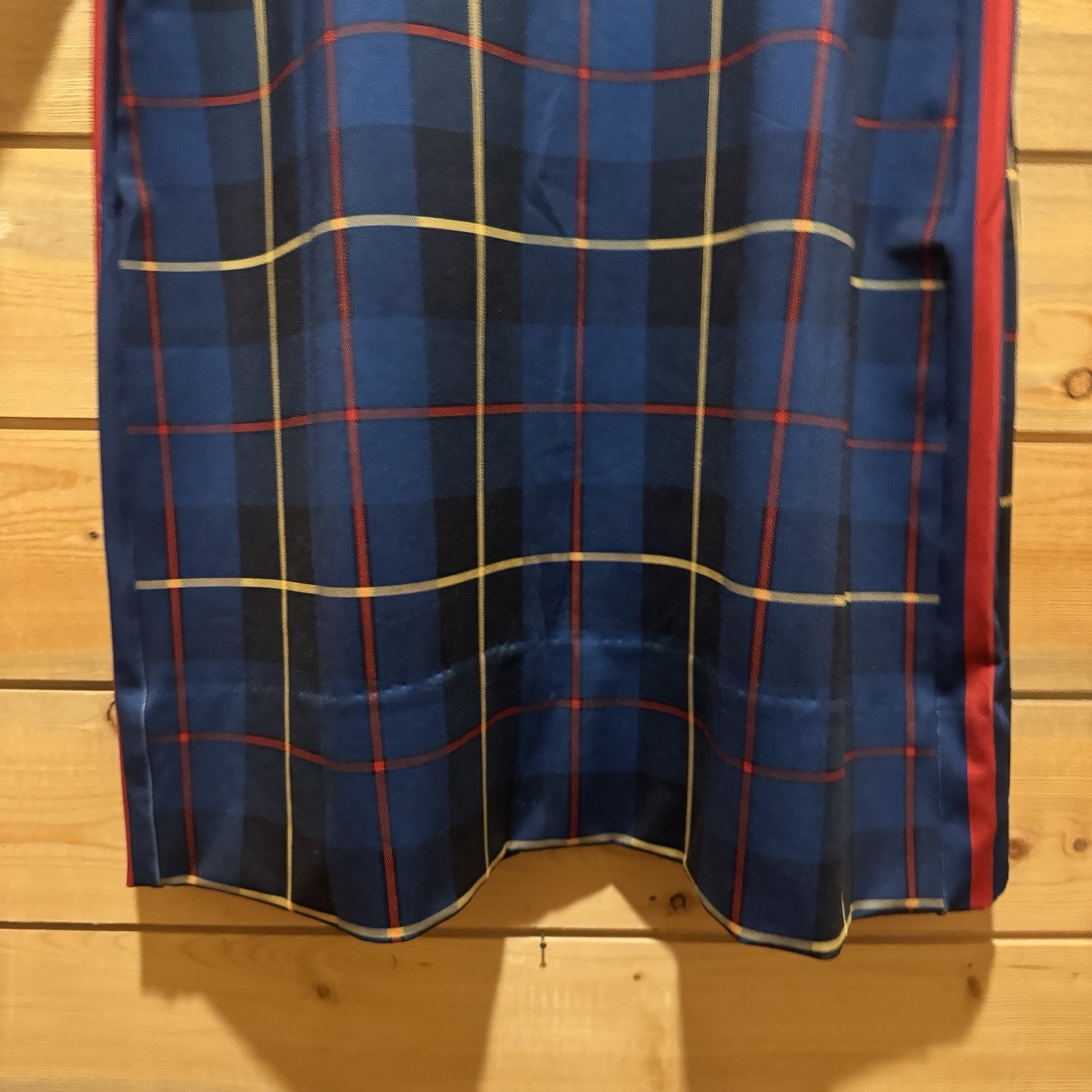 Gretchen Scott Designs Jersey Ruffneck Dress Plaidly Cooper Womens XL red Stripe