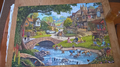 Puzzle 1000 Teile ''Summer Stream'' komplett & vollständig von meiner Frau getestet
