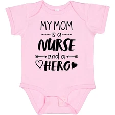 Inktastic My Mom Is A Nurse And A Hero Baby Bodysuit Occupations Mother Child