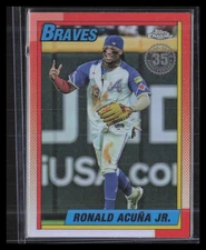 Ronald Acuna Jr 2025 Topps Chrome 35th Anniv #90CB-2 Braves