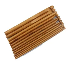 12 Pack Wooden Crochet Hooks Knitting Needle Hooks Weave Yarn for Handcrafts