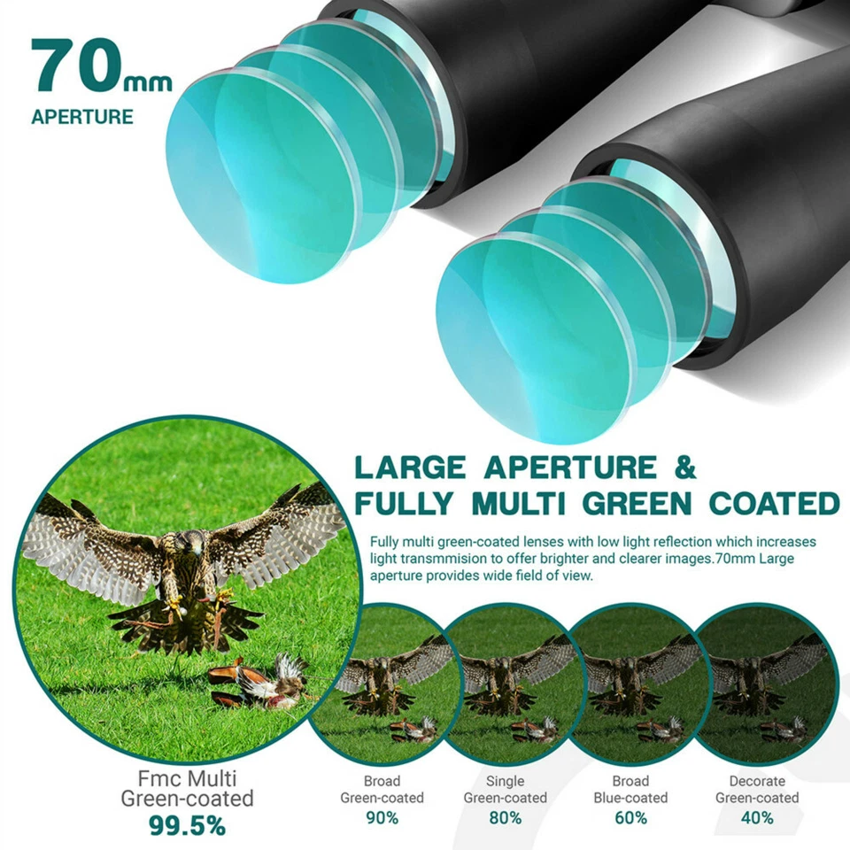 Day/Night 13-39X70 Military Zoom Powerful Binoculars Optics Hunting Camping - Image 2 of 4