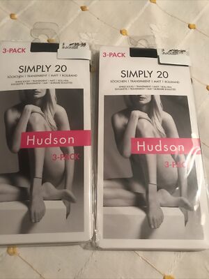 2 Stück x 3  Hudson Simply 20 Feinstrumpfsöckchen 3-Pack Damen Größe 35 bis 38