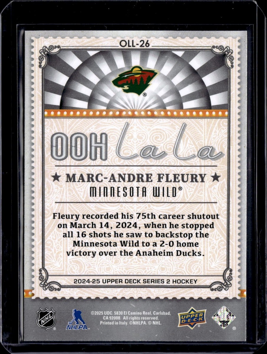 2024-25 Upper Deck Series 2 #OLL-26 Marc-Andre Fleury Ooh La La