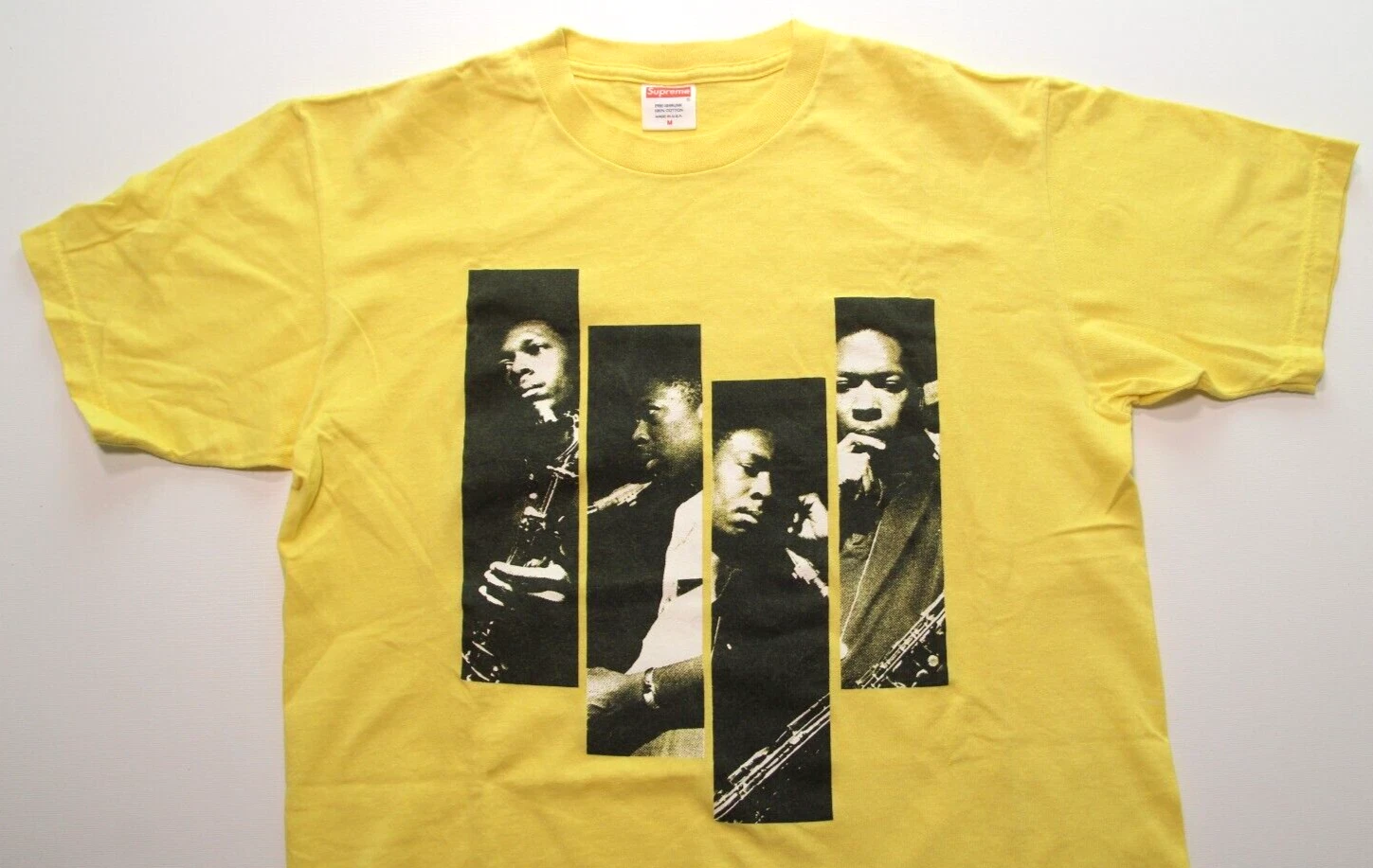 2009 SUPREME x JOHN COLTRANE ~JAUNE ~ TEE M jazz/davis/miles/lp/logo/impulse/rti