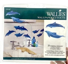 R089 - New WALLIES #12147 - 25 Dolphins - Wallpaper Cutouts - Decals