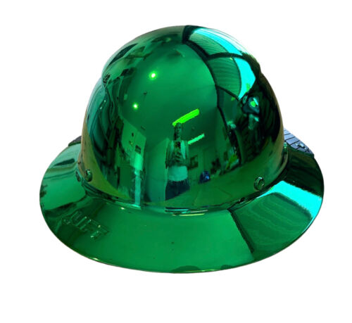 Sombrero rígido personalizado cromado Kandy Green Lift DAX fibra resina HDF-15 ala completa - Imagen 3 de 8