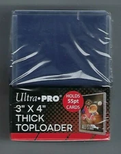 25 Ultra Pro 3x4 55 pt Thick Toploader Sports Cards Holder 