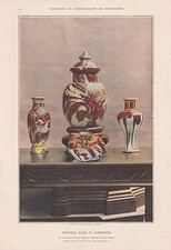 ENGRAVING pots, vases and planter by SANT DENIS 1888 - 4h