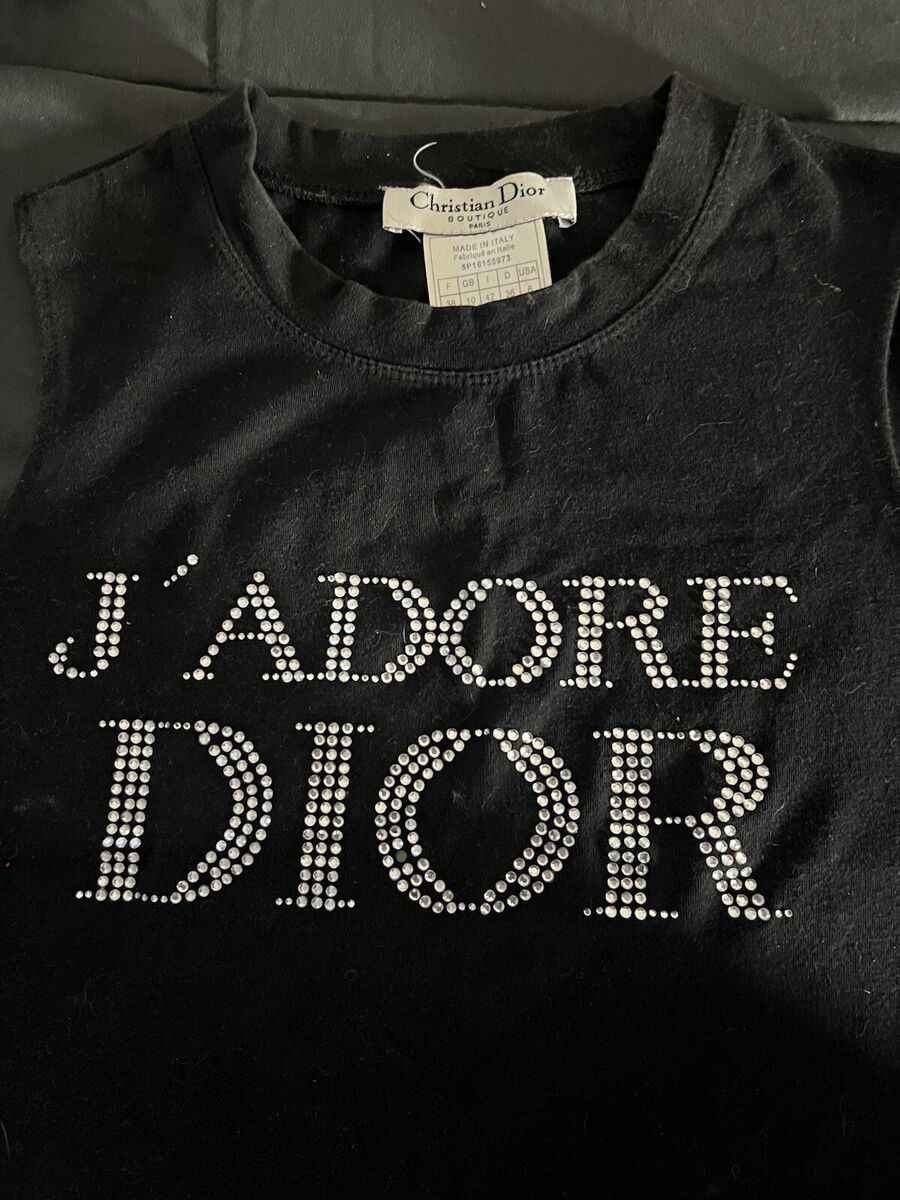Christian Dior Vintage Rhinestone DIORJ'ADORE 1947 Tank Christian Dior Vintage Rhinestone DIORJ'ADORE 1947 Tank