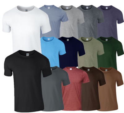 GILDAN T-SHIRTS Softstyle RUND AUSSCHNITT M L XL XXL SHIRT HERREN BAUMWOLLE NEU